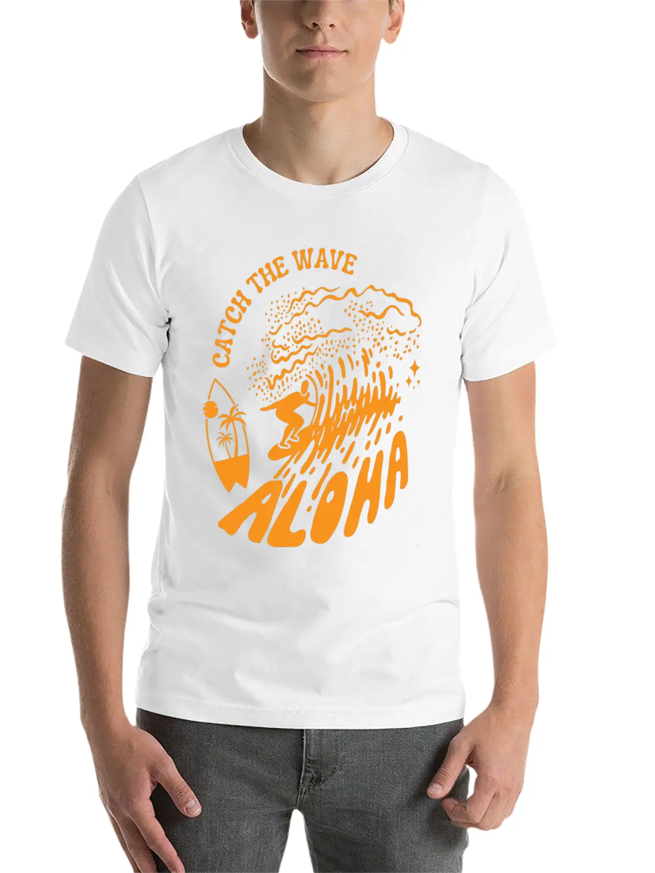 Catch The Wave Tshirt Unisex Short Sleeve Soft Cotton T-Shirt – Casual Everyday Wear