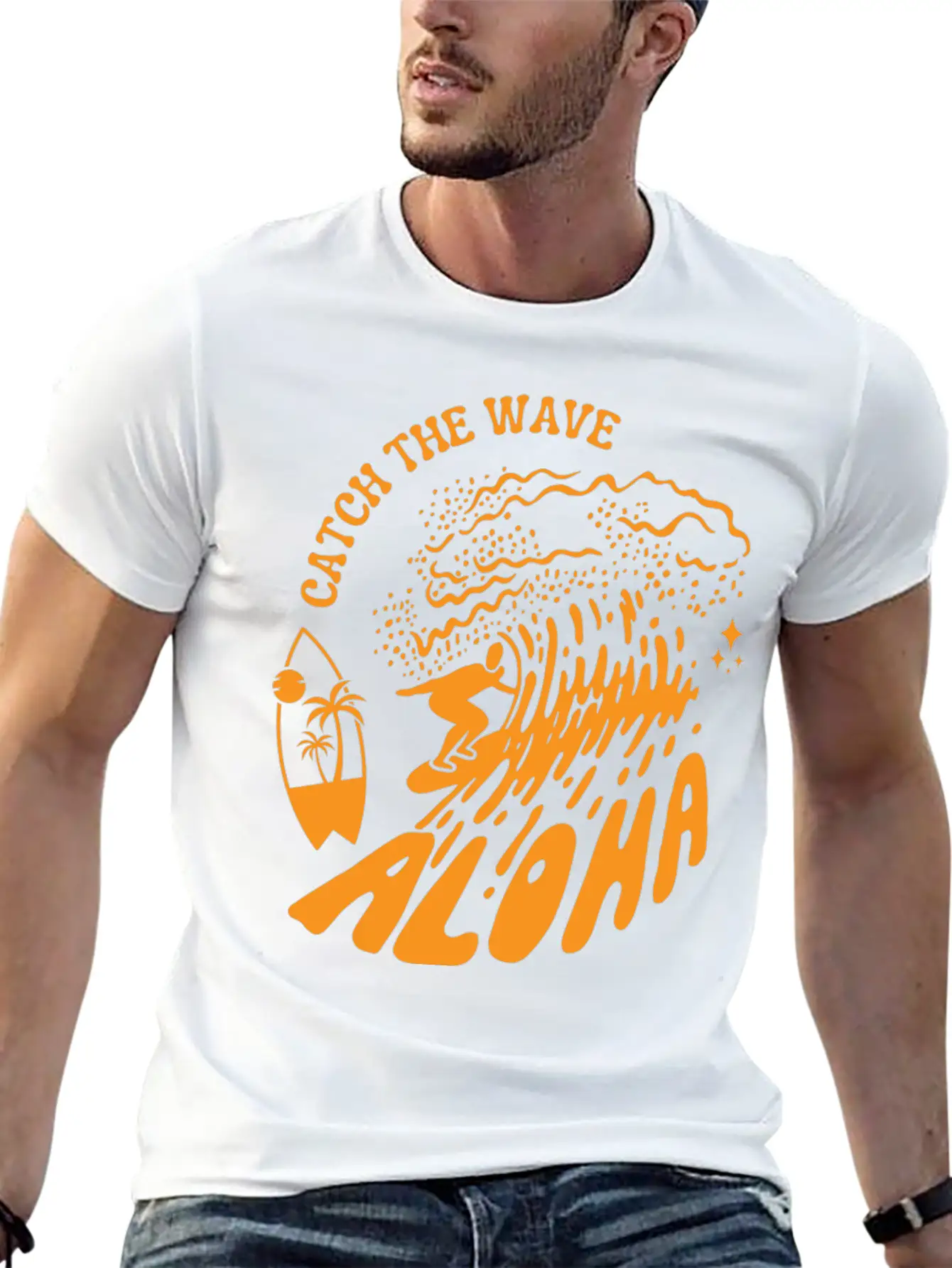 Catch The Wave Tshirt Unisex Short Sleeve Soft Cotton T-Shirt – Casual Everyday Wear