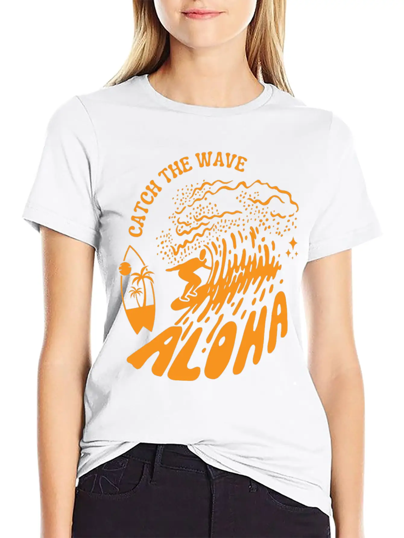 Catch The Wave Tshirt Unisex Short Sleeve Soft Cotton T-Shirt – Casual Everyday Wear