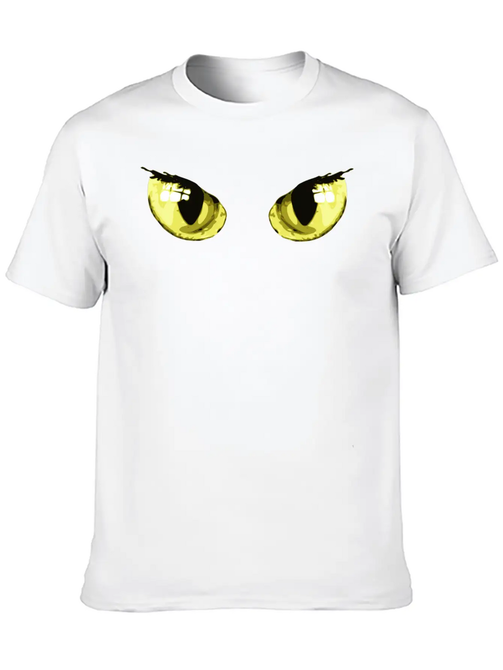 Cat's Eyes Cat Cats Eye Tiger Funny Halloween Unisex Short Sleeve Soft Cotton T-Shirt – Casual Everyday Wear