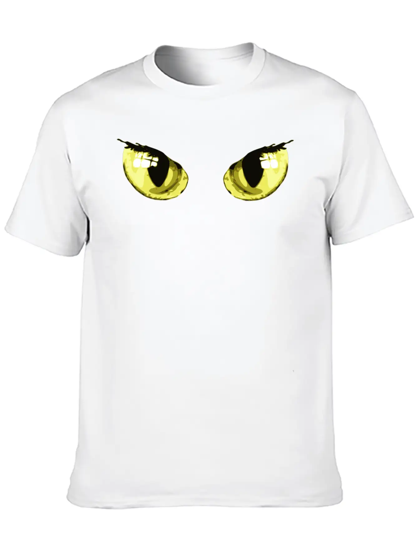 Cat's Eyes Cat Cats Eye Tiger Funny Halloween Unisex Short Sleeve Soft Cotton T-Shirt – Casual Everyday Wear