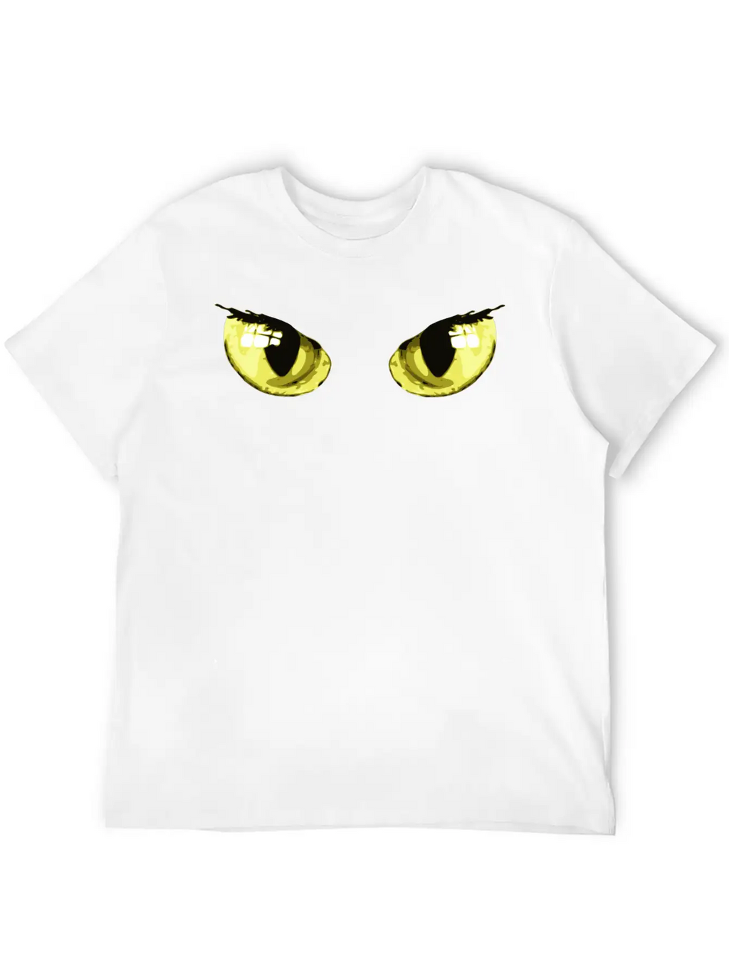 Cat's Eyes Cat Cats Eye Tiger Funny Halloween Unisex Short Sleeve Soft Cotton T-Shirt – Casual Everyday Wear