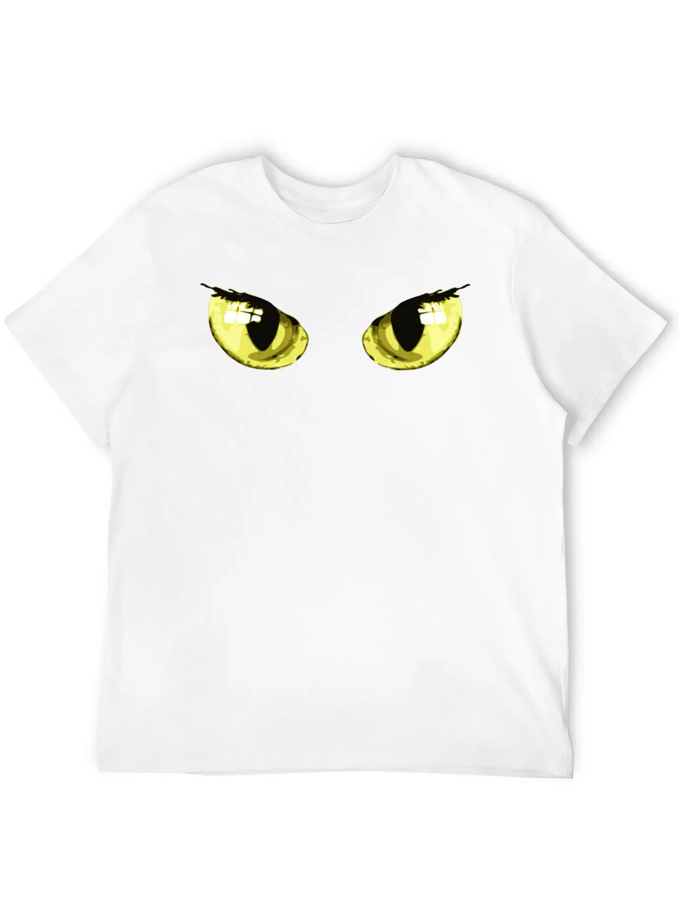 Cat's Eyes Cat Cats Eye Tiger Funny Halloween Unisex Short Sleeve Soft Cotton T-Shirt – Casual Everyday Wear