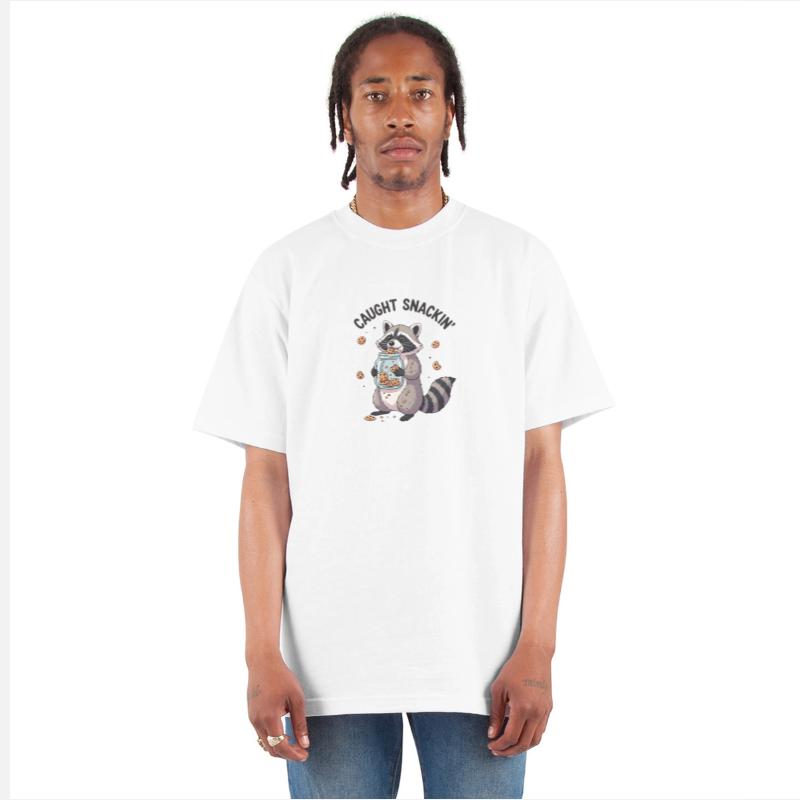 Caught Snacking Raccoon Illustration