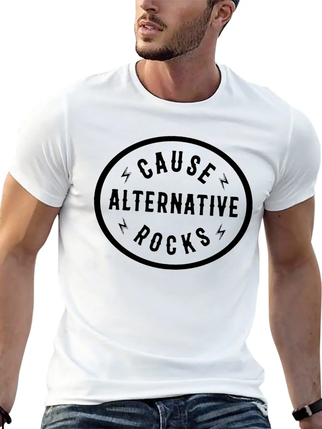 Cause Alternative Rocks Unisex Short Sleeve Soft Cotton T-Shirt – Casual Everyday Wear