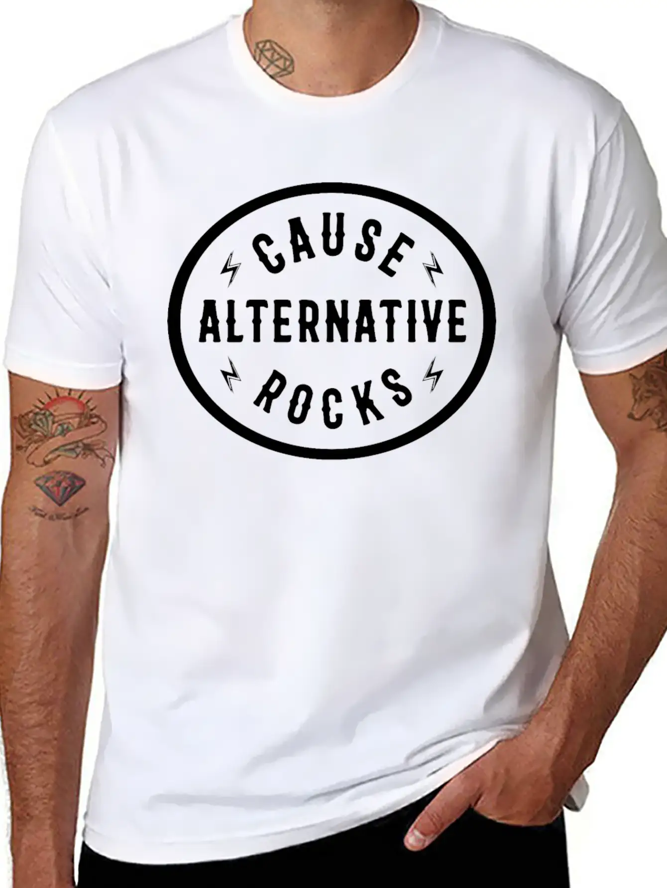 Cause Alternative Rocks Unisex Short Sleeve Soft Cotton T-Shirt – Casual Everyday Wear