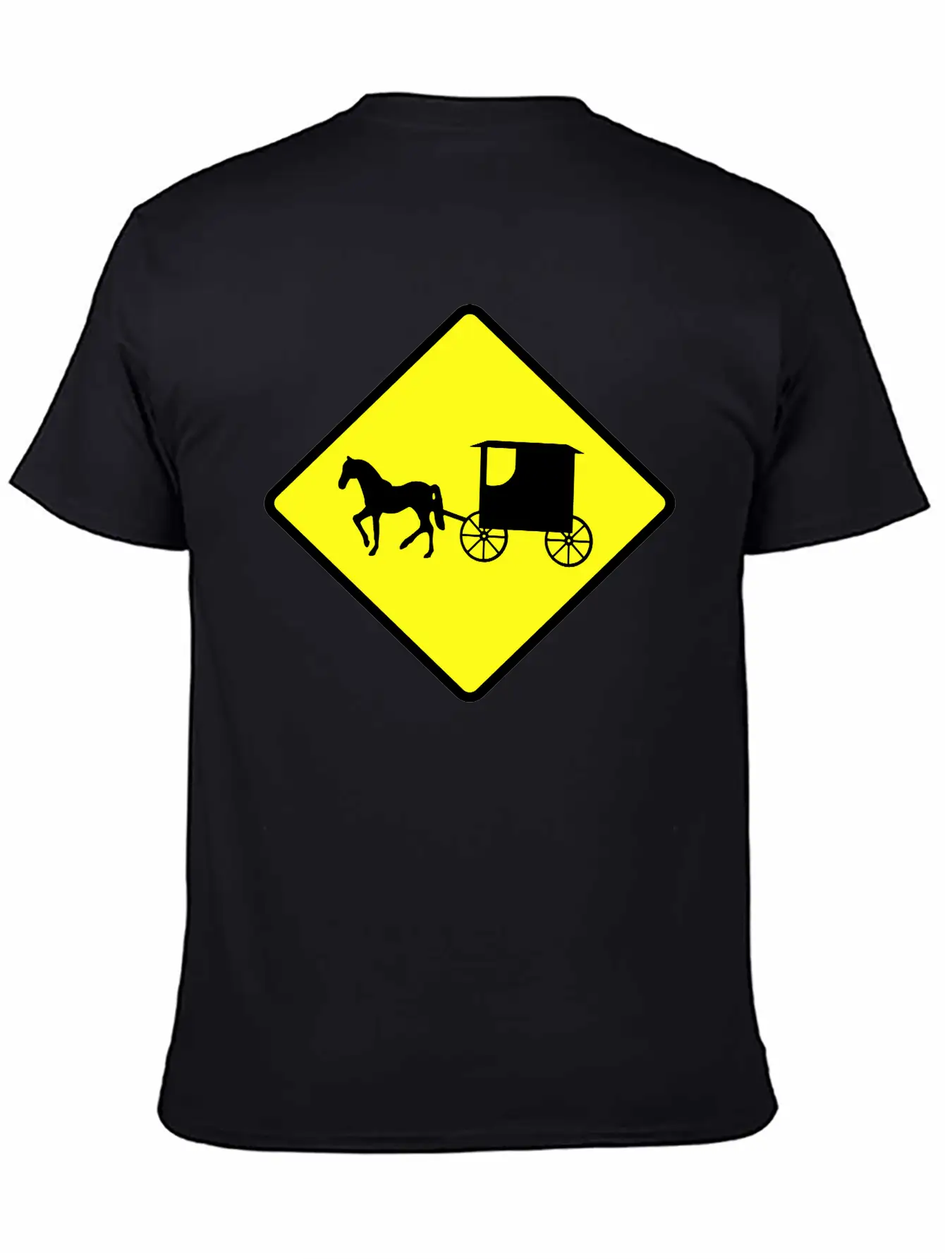 Caution Amish Buggies Unisex Casual T-Shirt – Clean Design For Daily Comfort