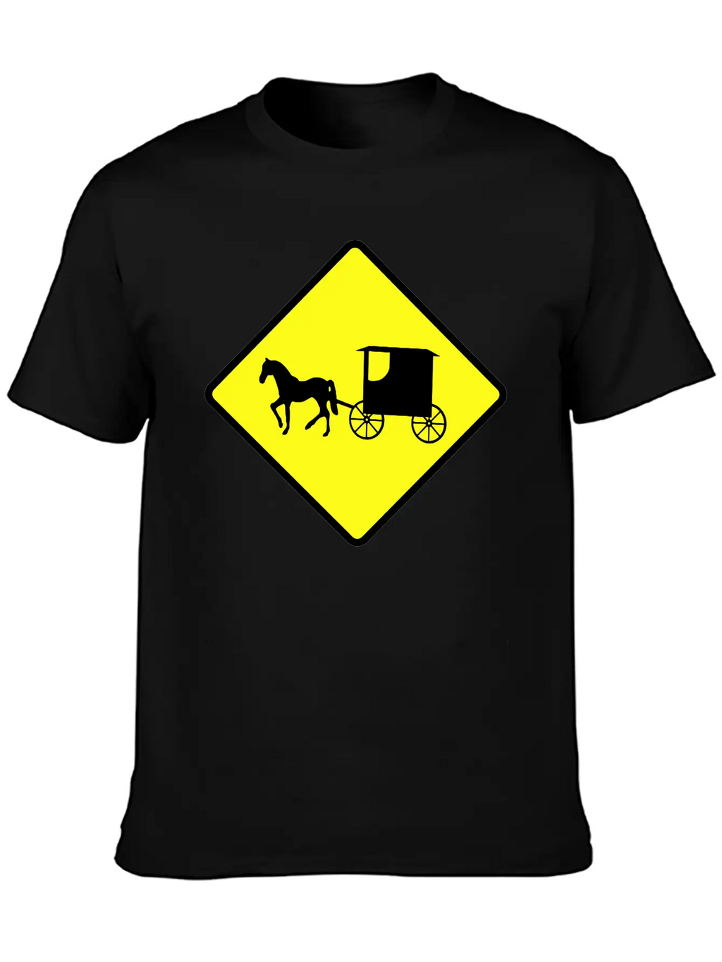 Caution Amish Buggies Unisex Casual T-Shirt – Clean Design For Daily Comfort