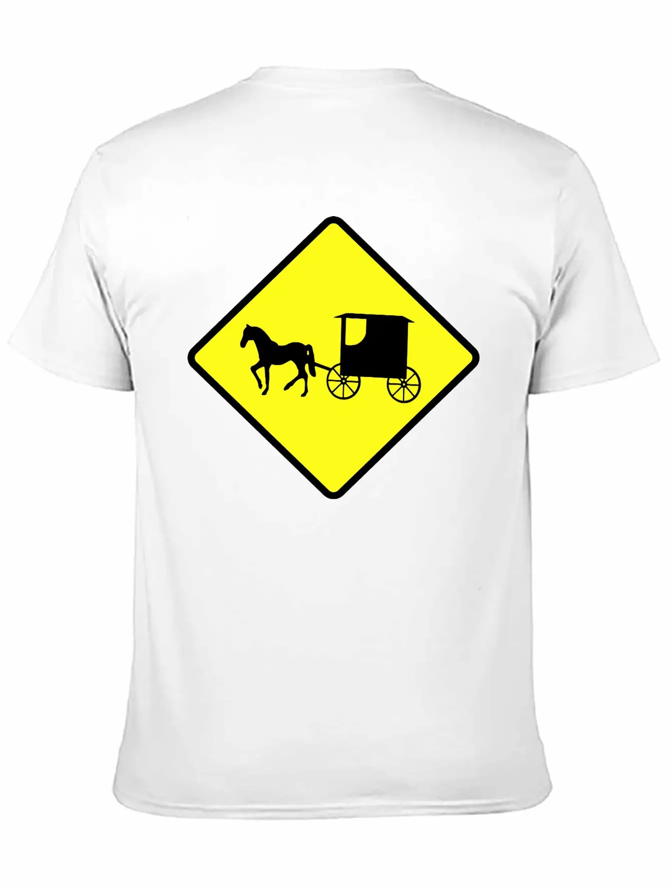 Caution Amish Buggies Unisex Casual T-Shirt – Clean Design For Daily Comfort