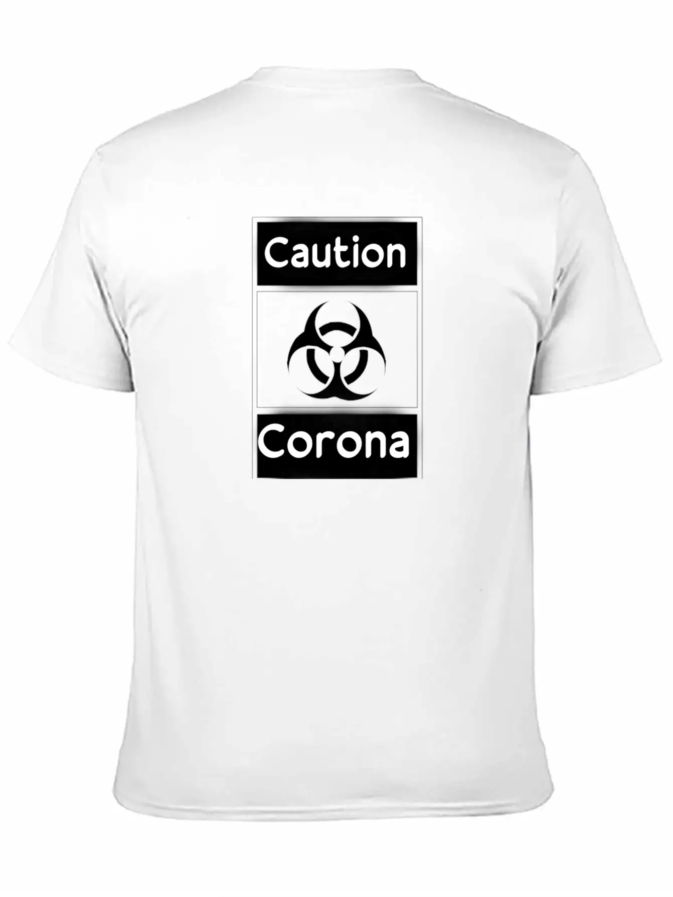 Caution Corona Unisex Short Sleeve Soft Cotton T-Shirt – Casual Everyday Wear