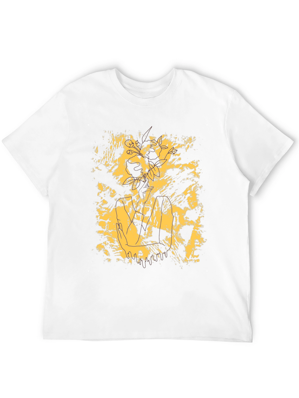Abstract Floral Graphic T-Shirt - Modern Style