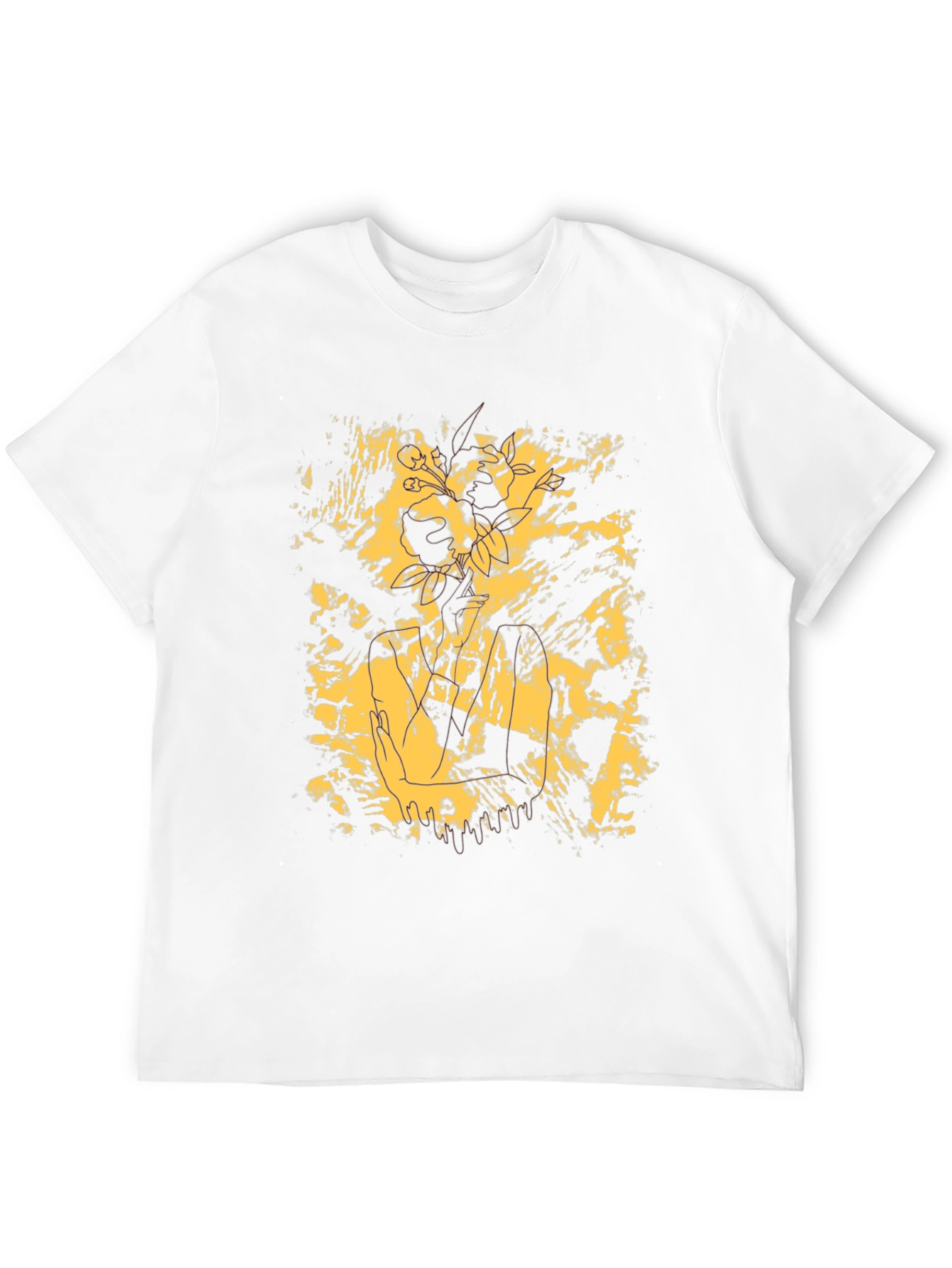 Abstract Floral Graphic T-Shirt - Modern Style