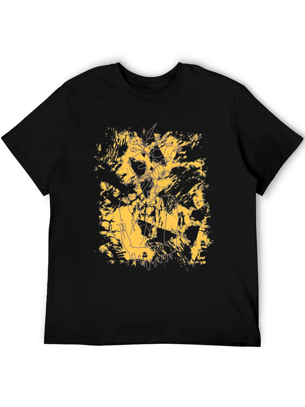 Abstract Floral Graphic T-Shirt - Modern Style