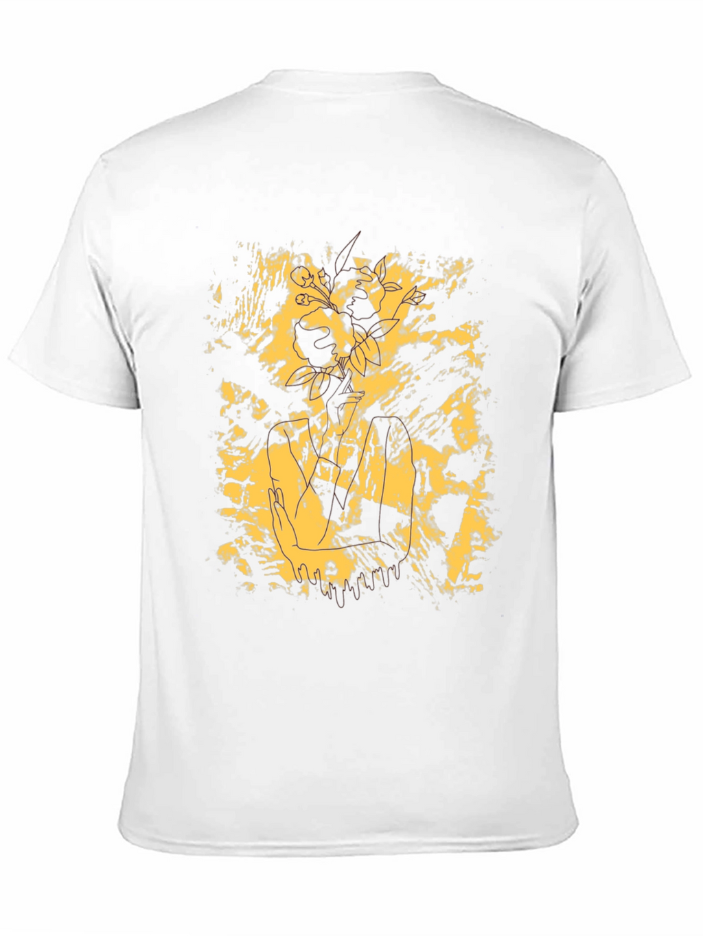 Abstract Floral Graphic T-Shirt - Modern Style