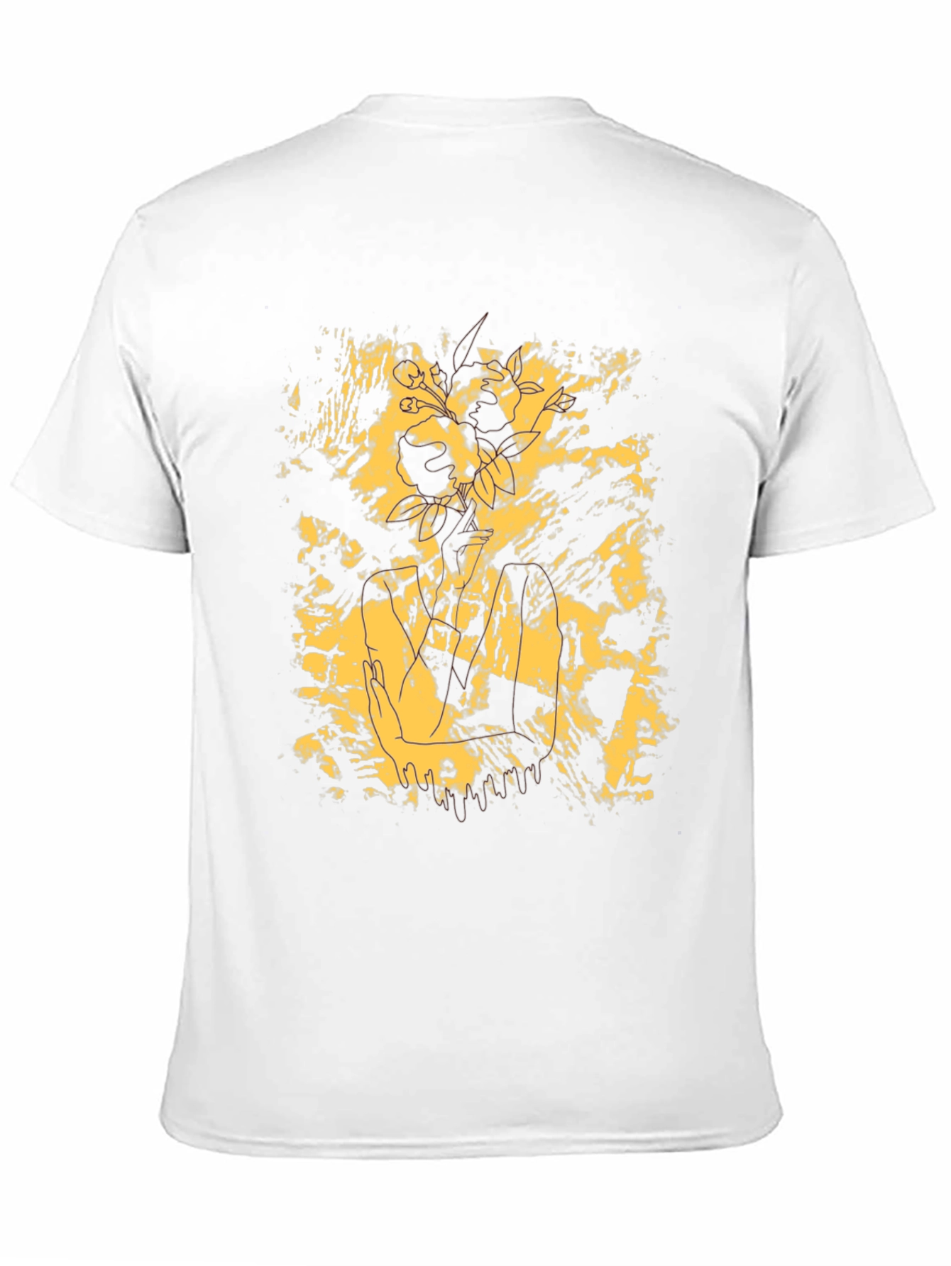 Abstract Floral Graphic T-Shirt - Modern Style