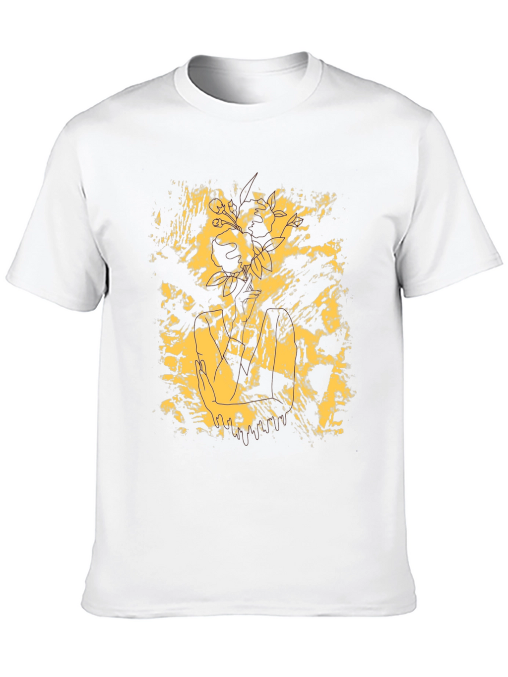 Abstract Floral Graphic T-Shirt - Modern Style