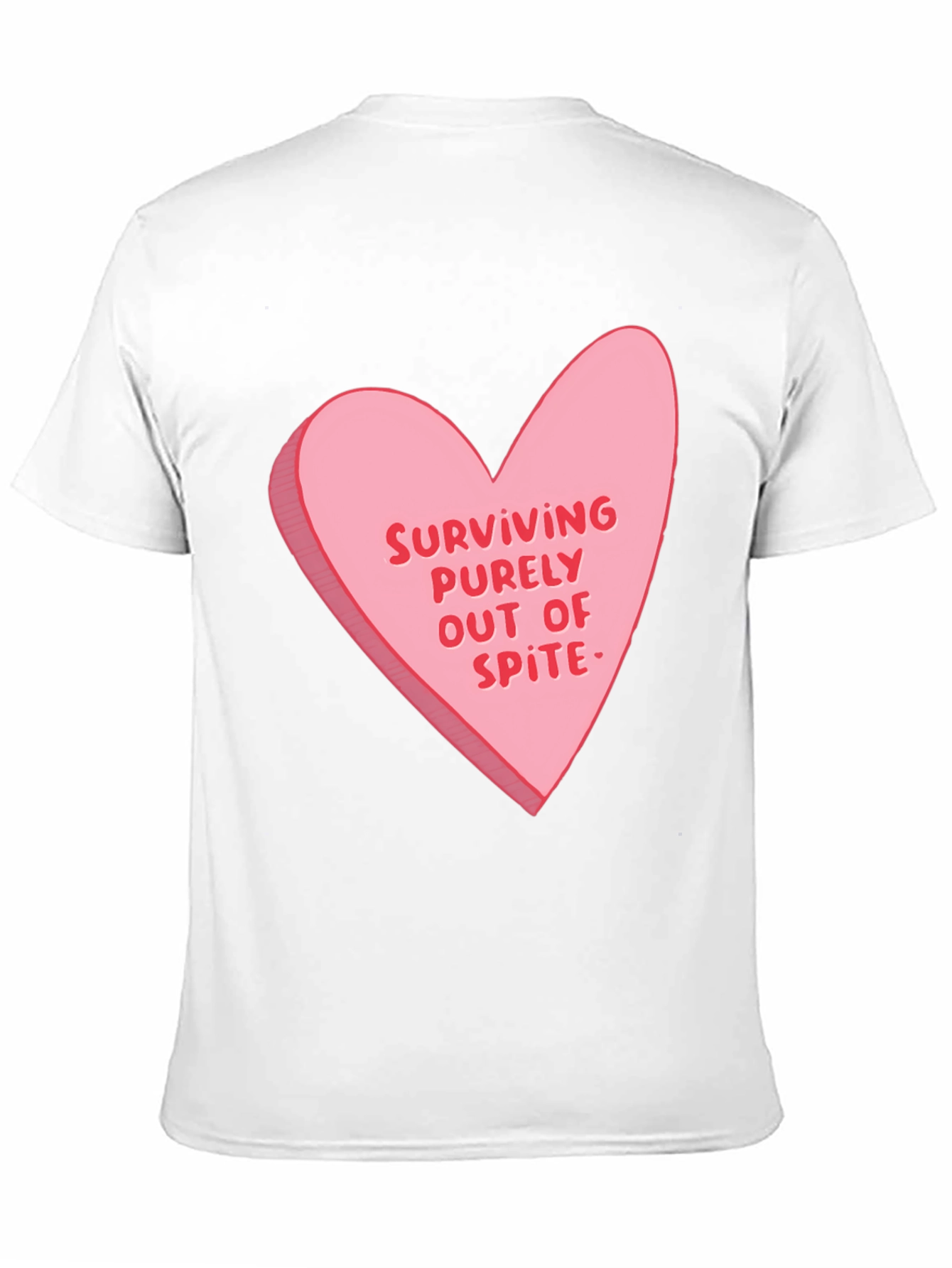 Surviving Out of Spite Valentines Day Heart Graphic Tee