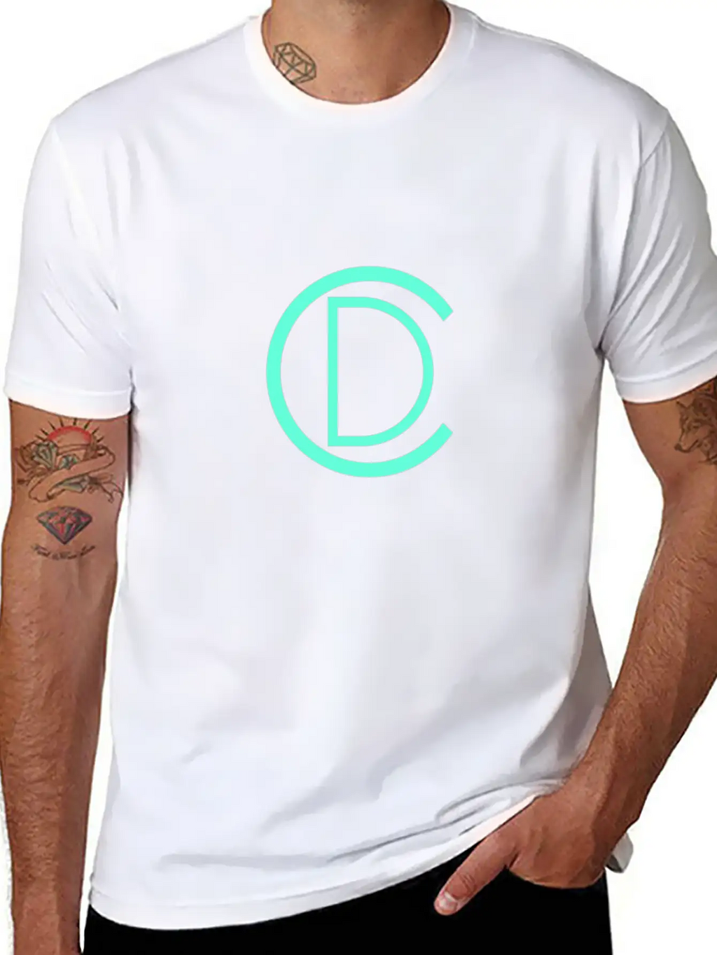 CD Turq Logo Unisex Short Sleeve Soft Cotton T-Shirt – Casual Everyday Wear
