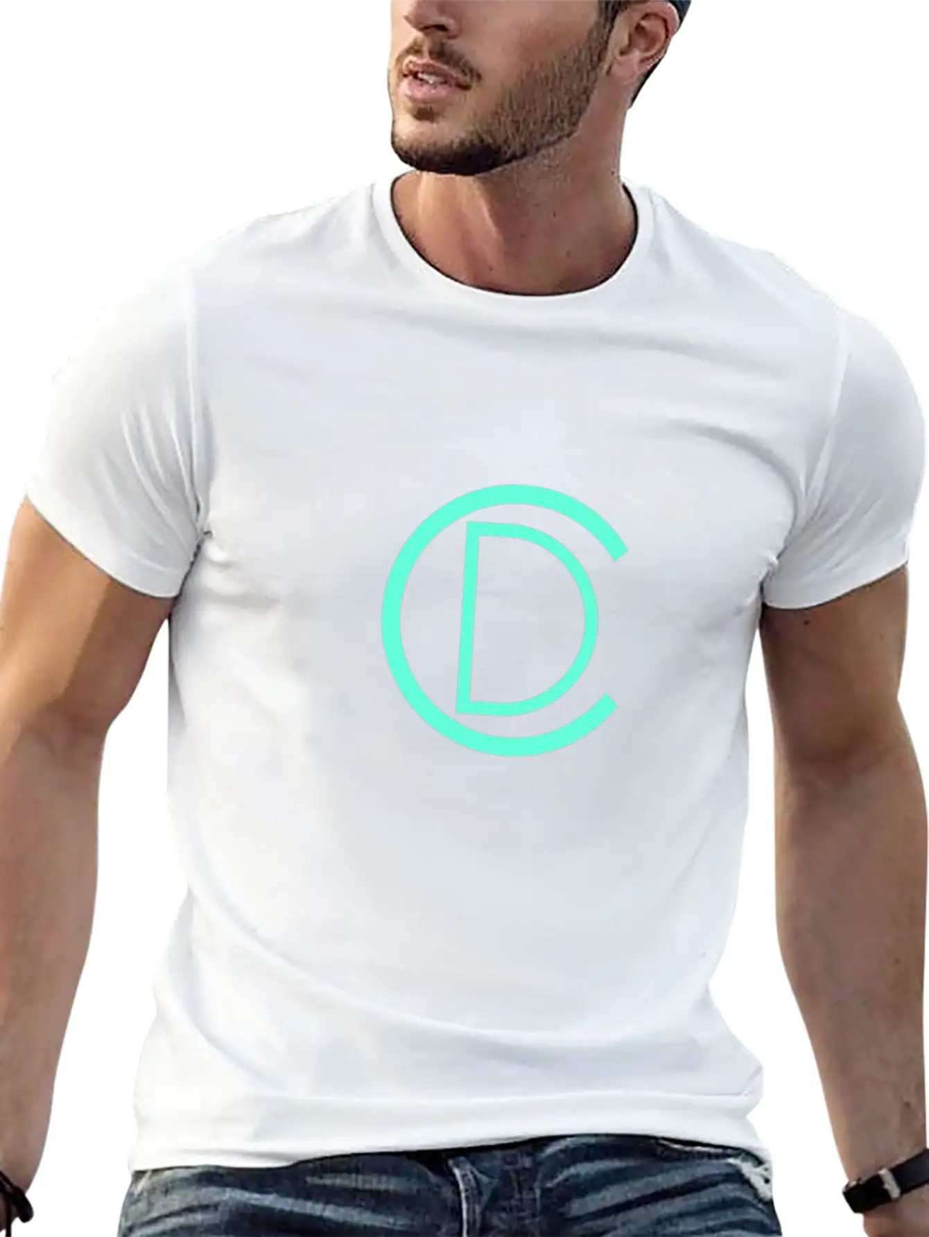 CD Turq Logo Unisex Short Sleeve Soft Cotton T-Shirt – Casual Everyday Wear