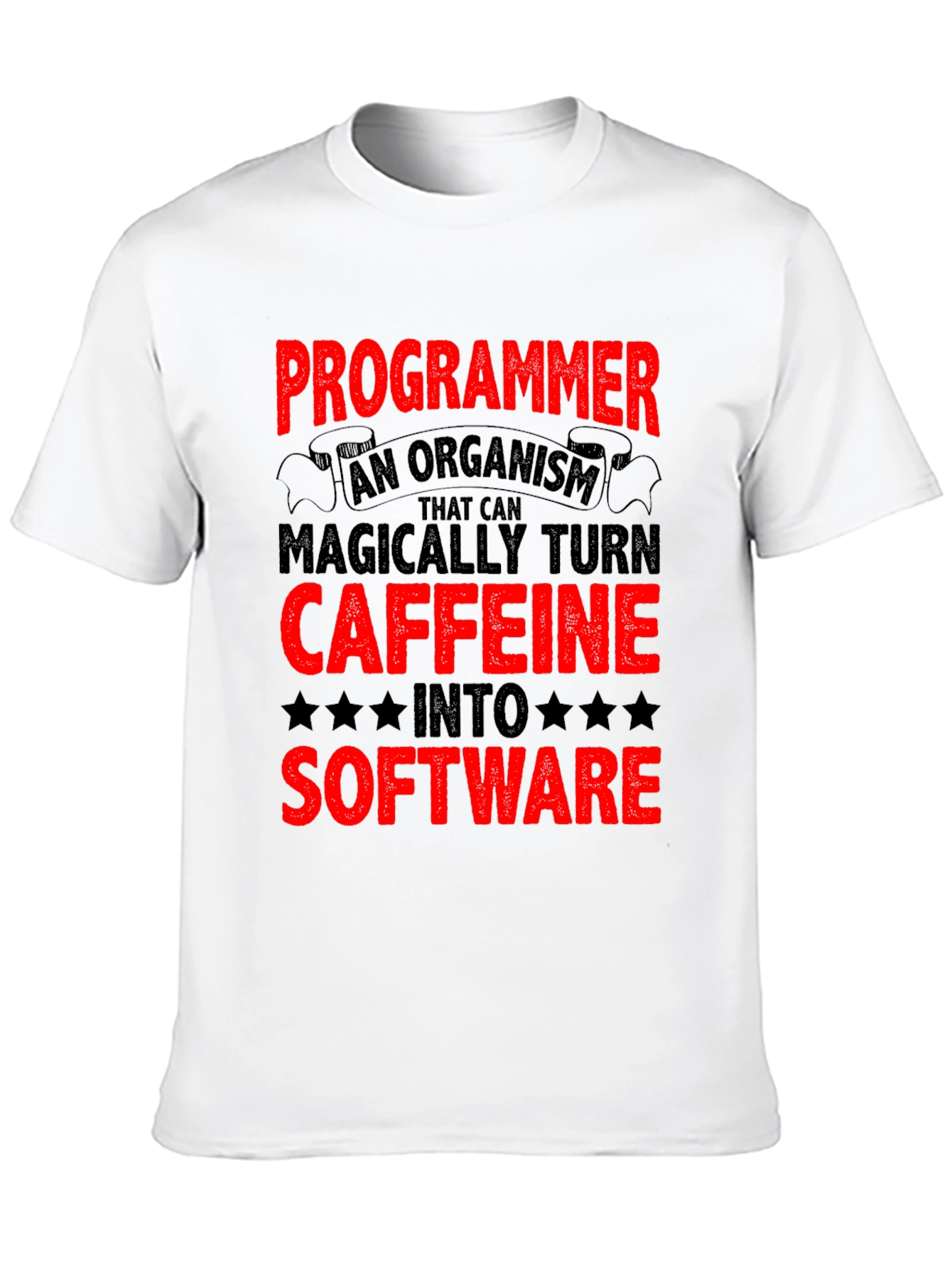 Programmer Caffeine to Software Black T-Shirt