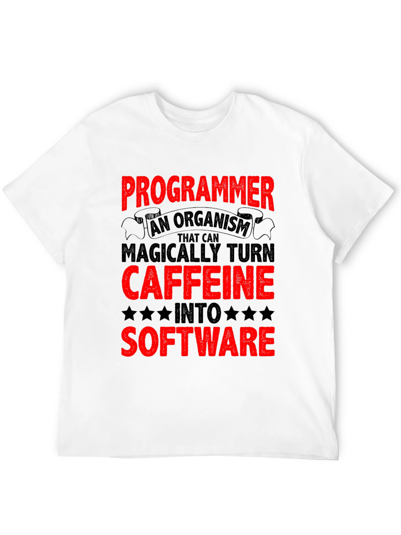 Programmer Caffeine to Software Black T-Shirt