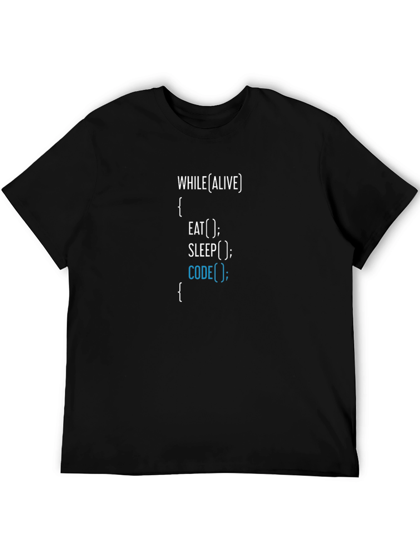 Programmer Life Black T-Shirt - Eat Sleep Code