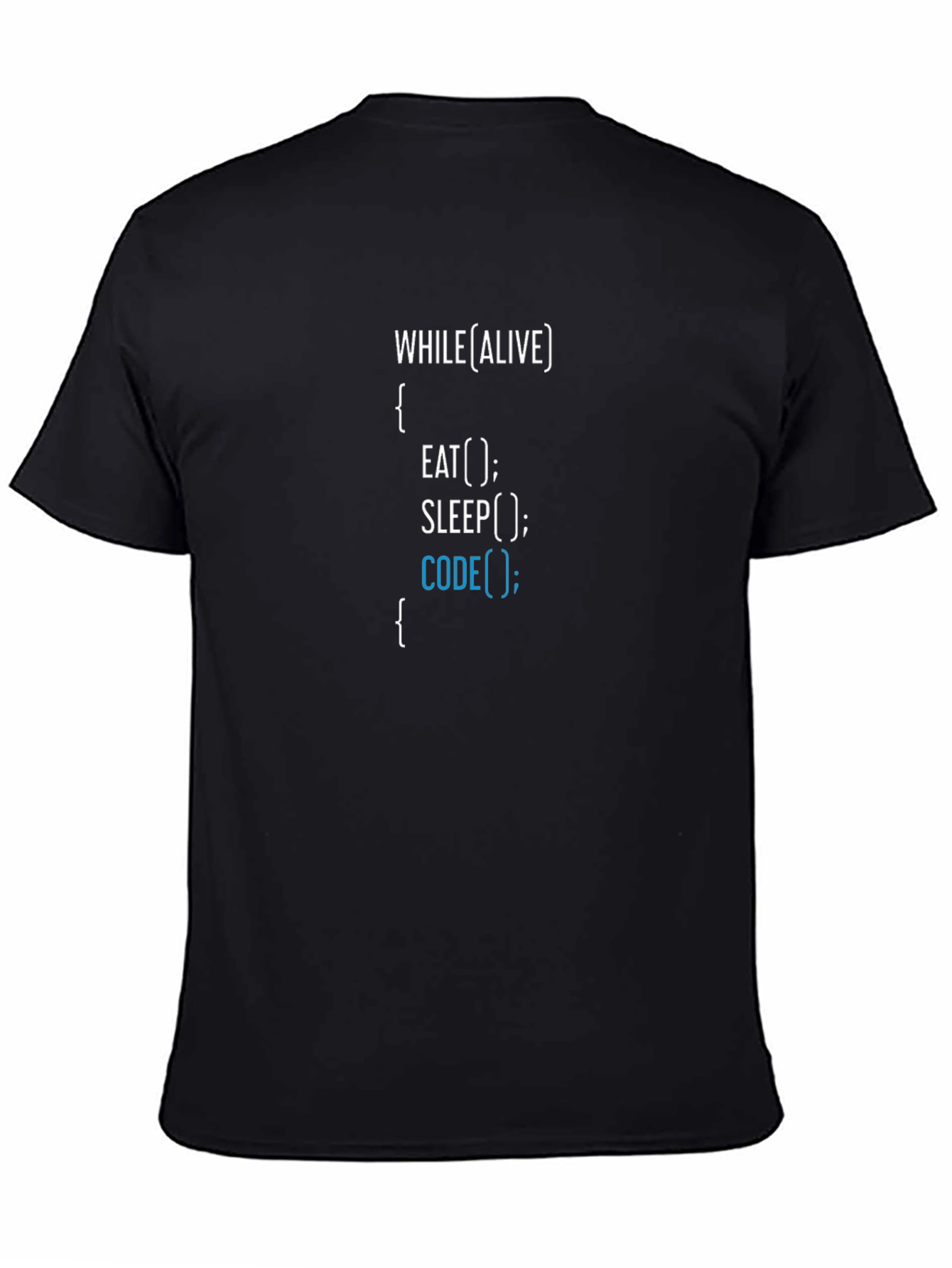 Programmer Life Black T-Shirt - Eat Sleep Code