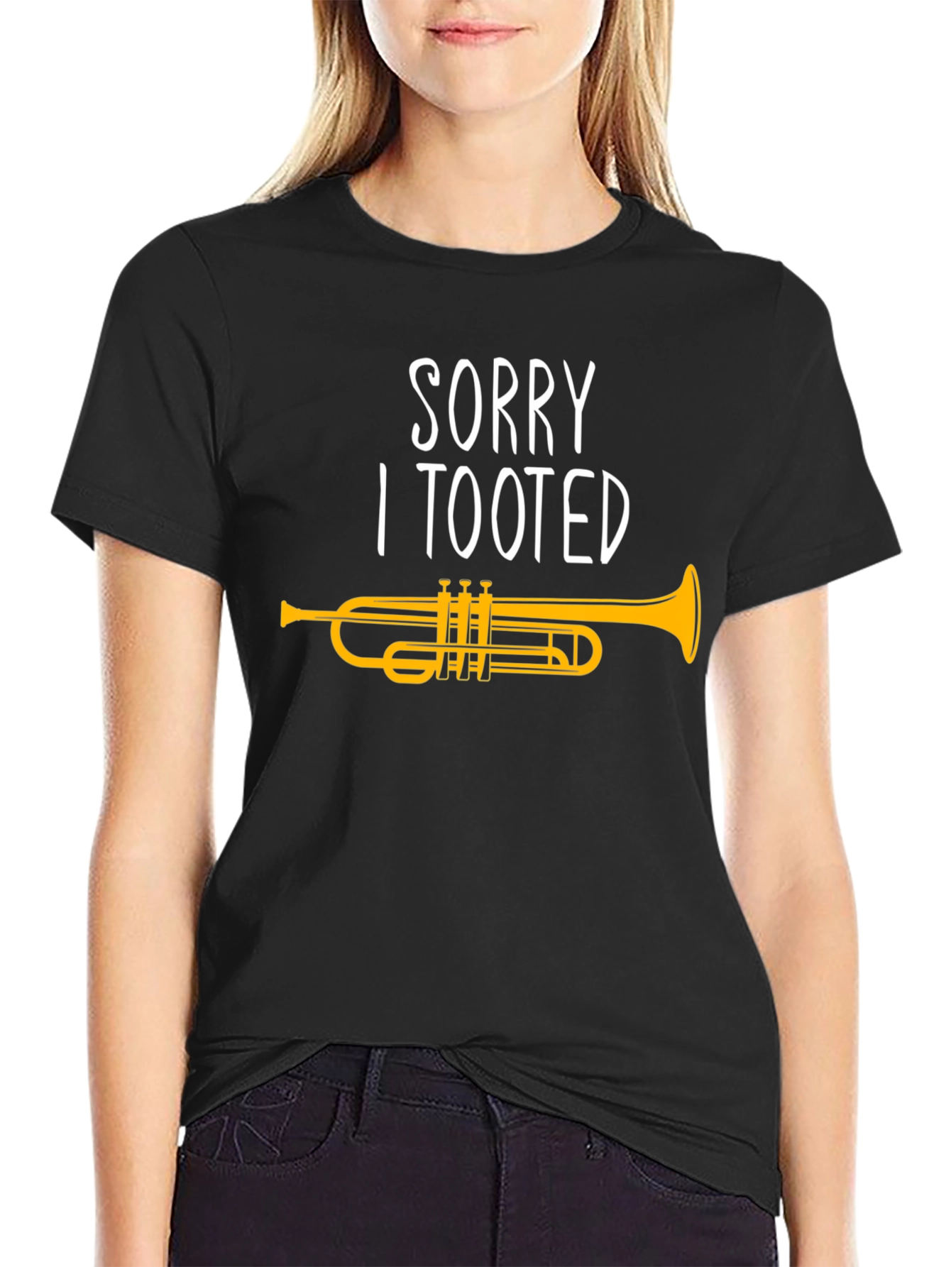 Sorry I Tooted Trumpet Graphic T-Shirt