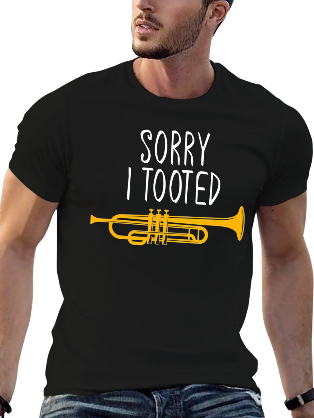 Sorry I Tooted Trumpet Graphic T-Shirt