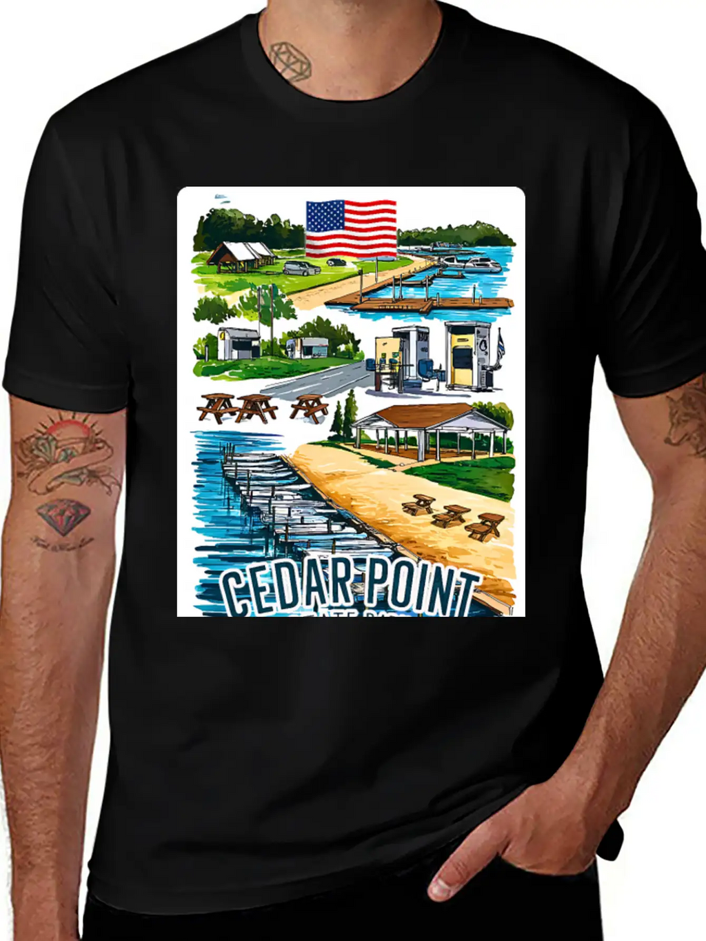 Cedar Point State Park Ny Is A Park USA V1 Casual Graphic T-Shirt – Simple And Comfortable Daily Wear