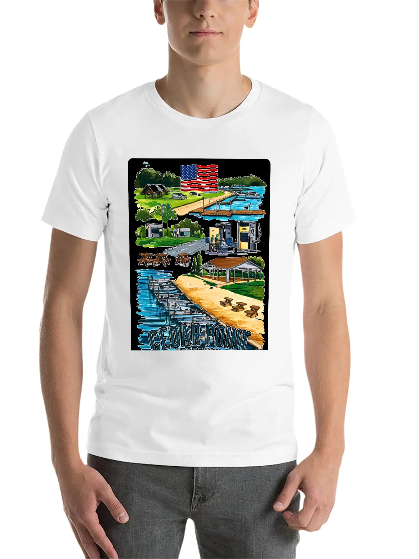 Cedar Point State Park Ny Is A Park USA V1 Casual Graphic T-Shirt – Simple And Comfortable Daily Wear