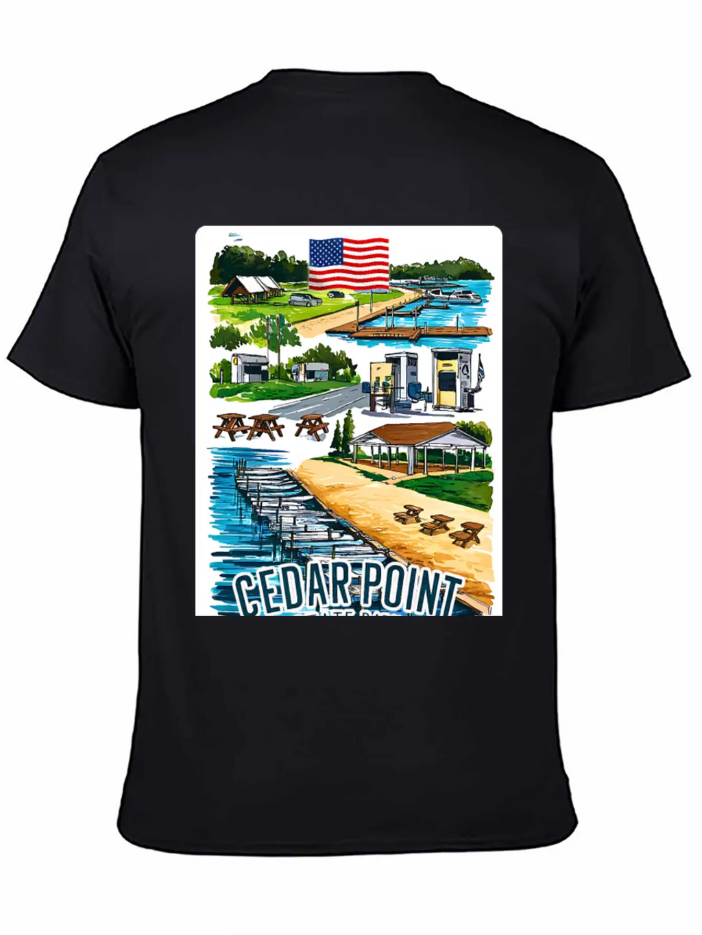Cedar Point State Park Ny Is A Park USA V1 Casual Graphic T-Shirt – Simple And Comfortable Daily Wear