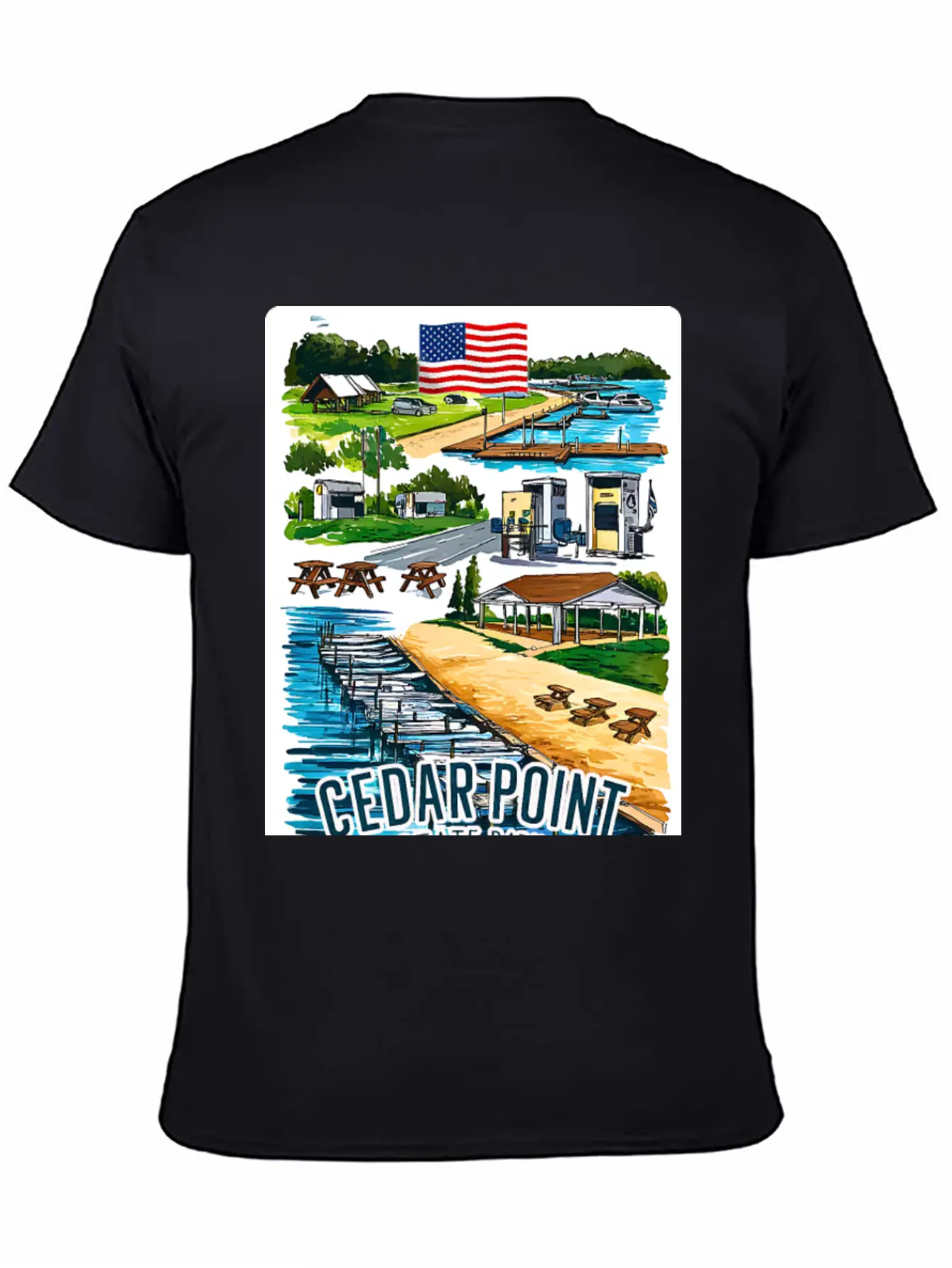 Cedar Point State Park Ny Is A Park USA V1 Casual Graphic T-Shirt – Simple And Comfortable Daily Wear