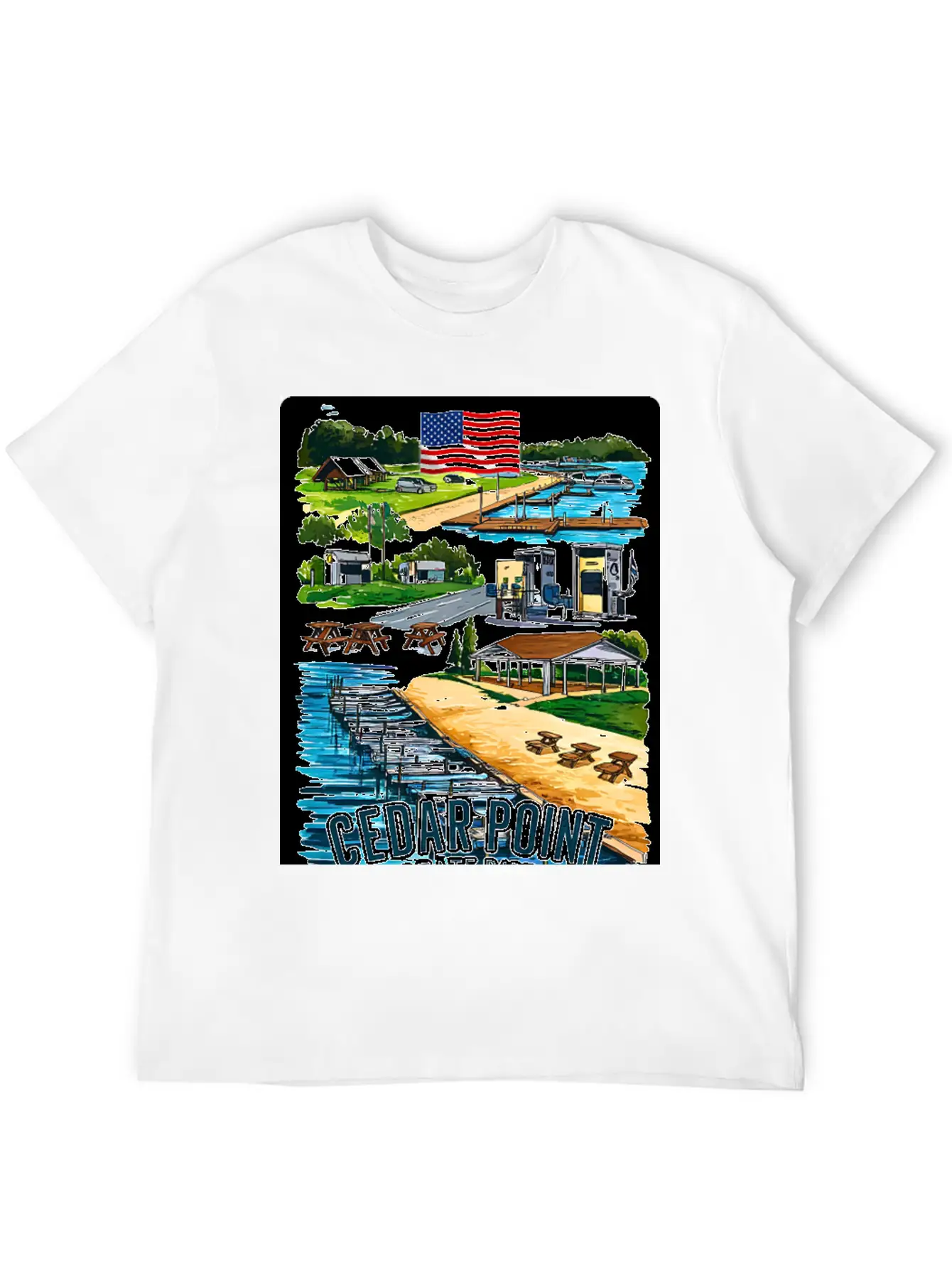 Cedar Point State Park Ny Is A Park USA V1 Casual Graphic T-Shirt – Simple And Comfortable Daily Wear