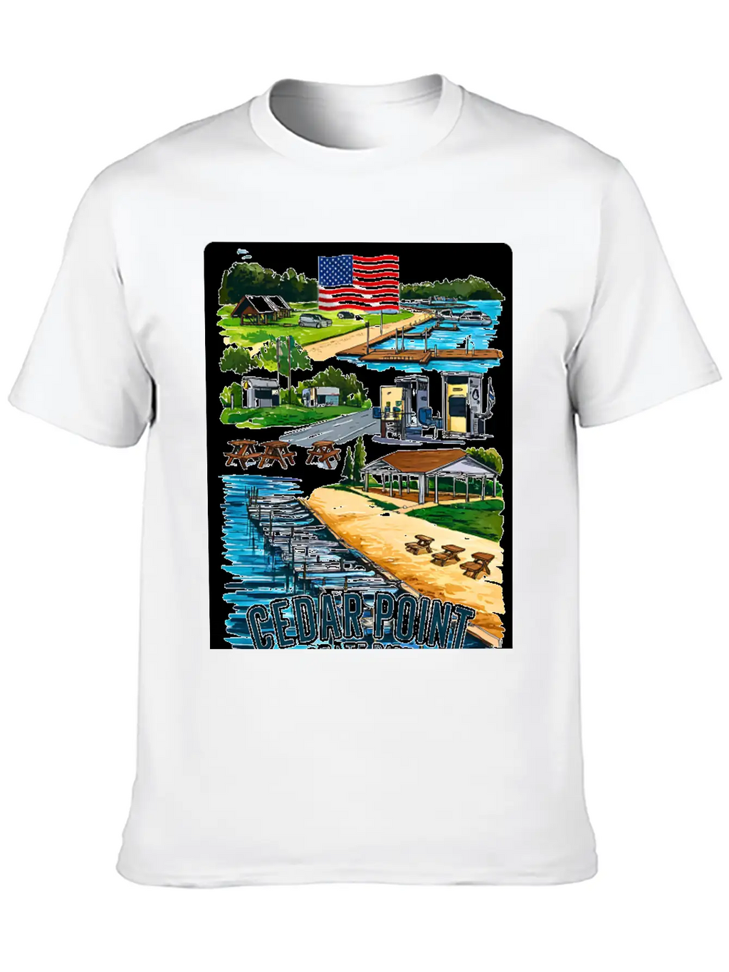 Cedar Point State Park Ny Is A Park USA V1 Casual Graphic T-Shirt – Simple And Comfortable Daily Wear
