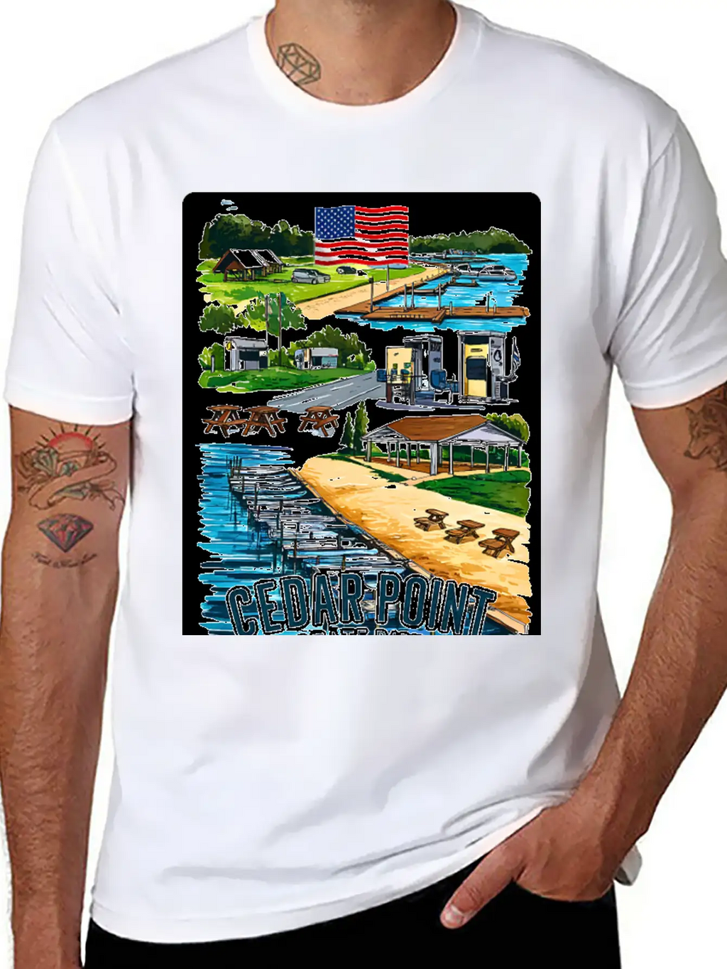 Cedar Point State Park Ny Is A Park USA V1 Casual Graphic T-Shirt – Simple And Comfortable Daily Wear