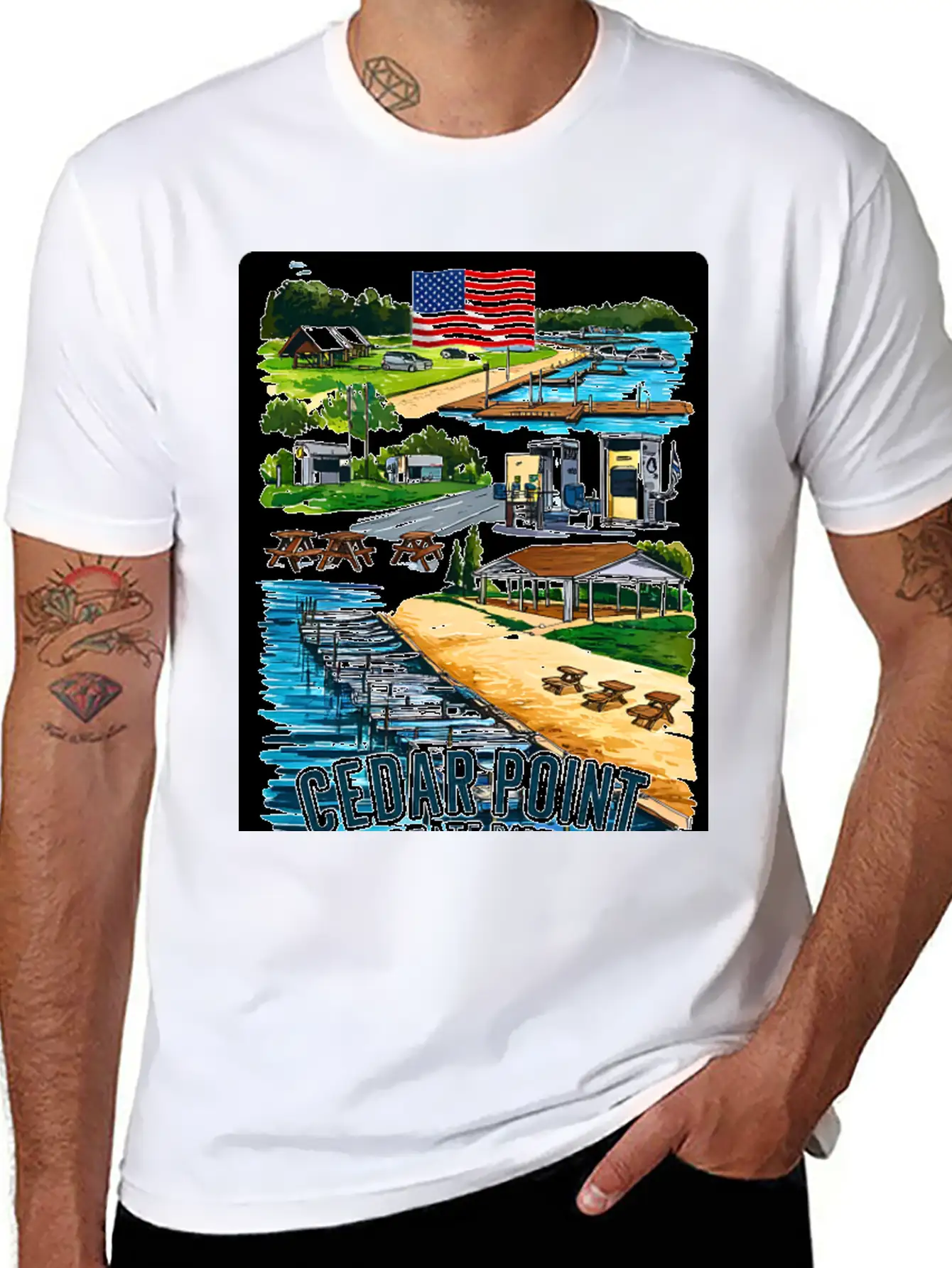 Cedar Point State Park Ny Is A Park USA V1 Casual Graphic T-Shirt – Simple And Comfortable Daily Wear