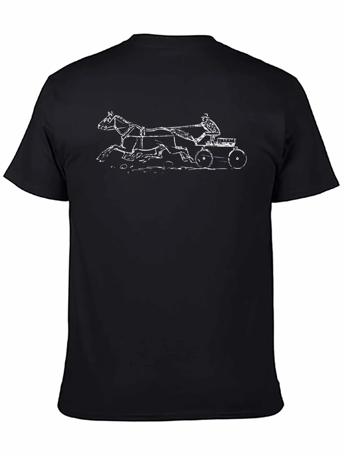 Ceffyl A Chart | Horse And Cart Unisex Casual T-Shirt – Clean Design For Daily Comfort