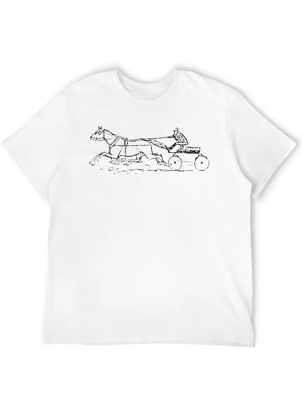 Ceffyl A Chart | Horse And Cart Unisex Casual T-Shirt – Clean Design For Daily Comfort