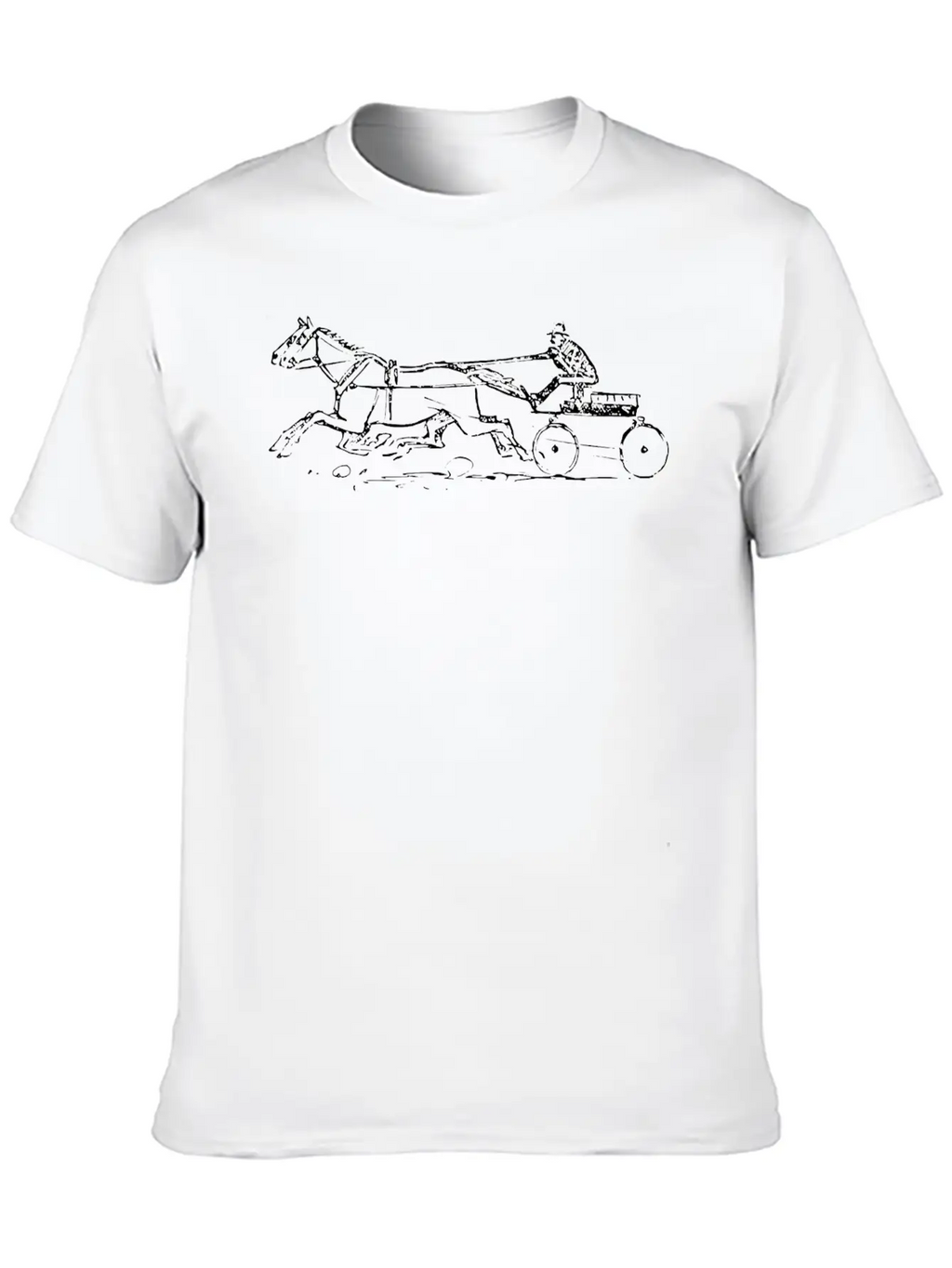 Ceffyl A Chart | Horse And Cart Unisex Casual T-Shirt – Clean Design For Daily Comfort