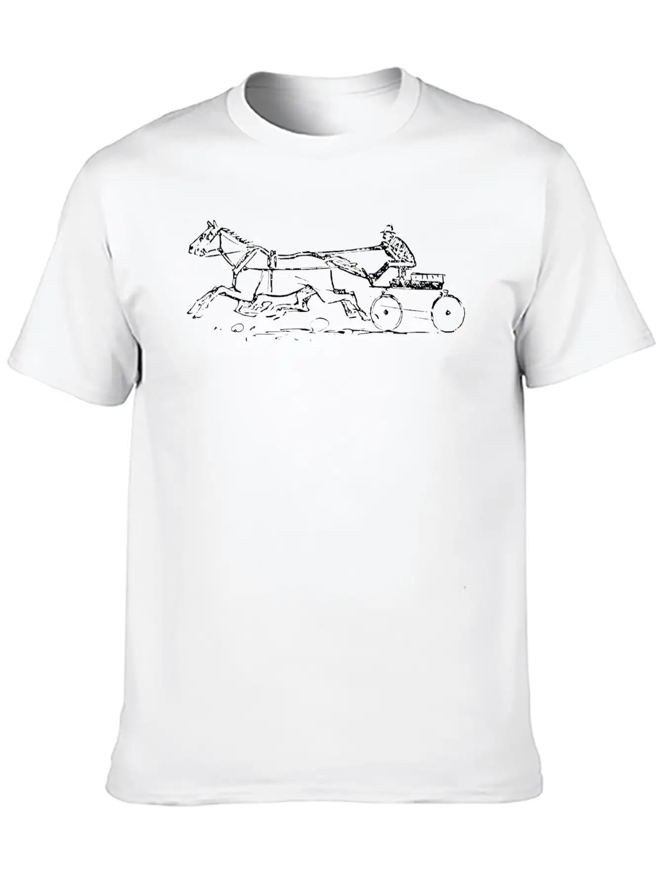Ceffyl A Chart | Horse And Cart Unisex Casual T-Shirt – Clean Design For Daily Comfort