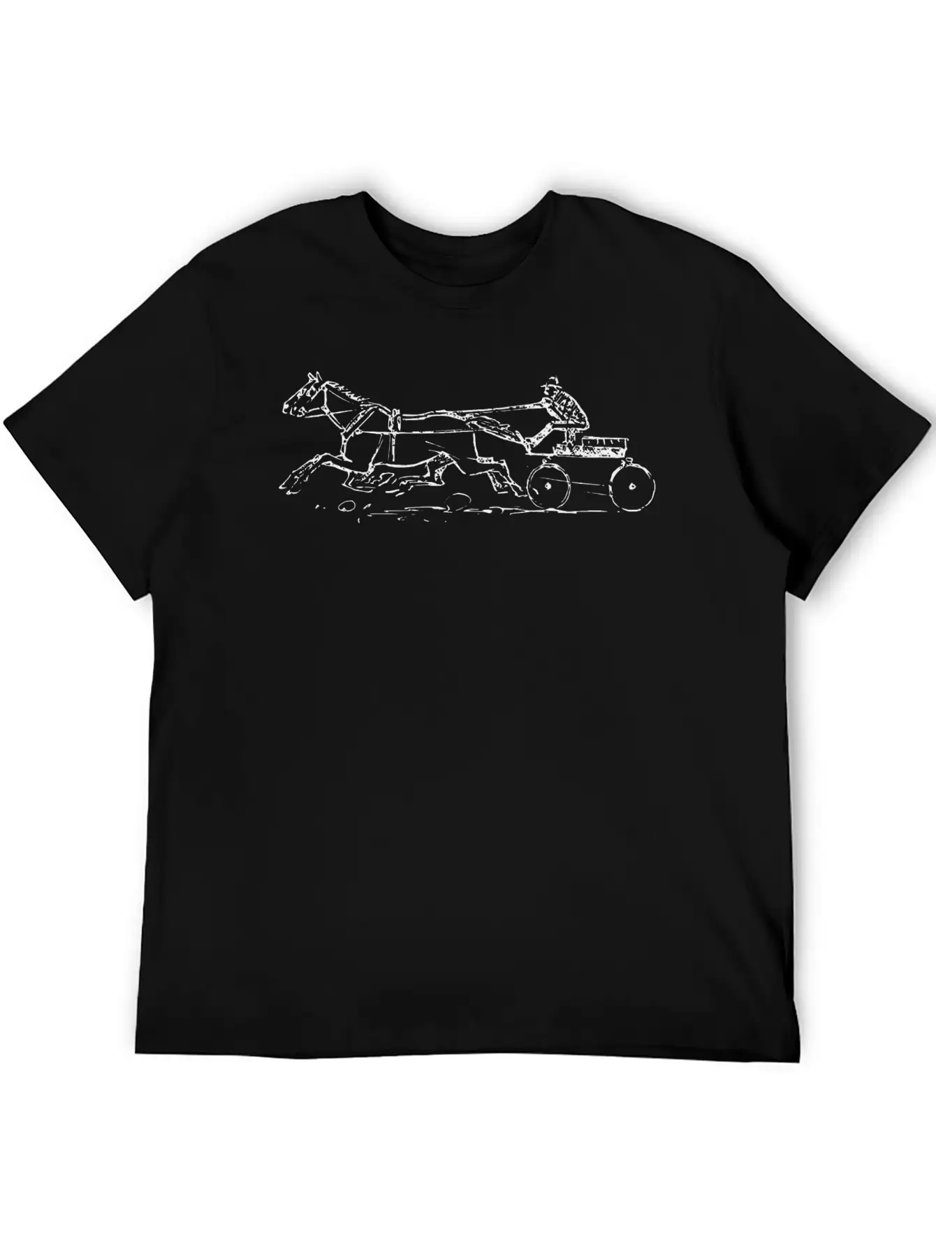 Ceffyl A Chart | Horse And Cart Unisex Casual T-Shirt – Clean Design For Daily Comfort