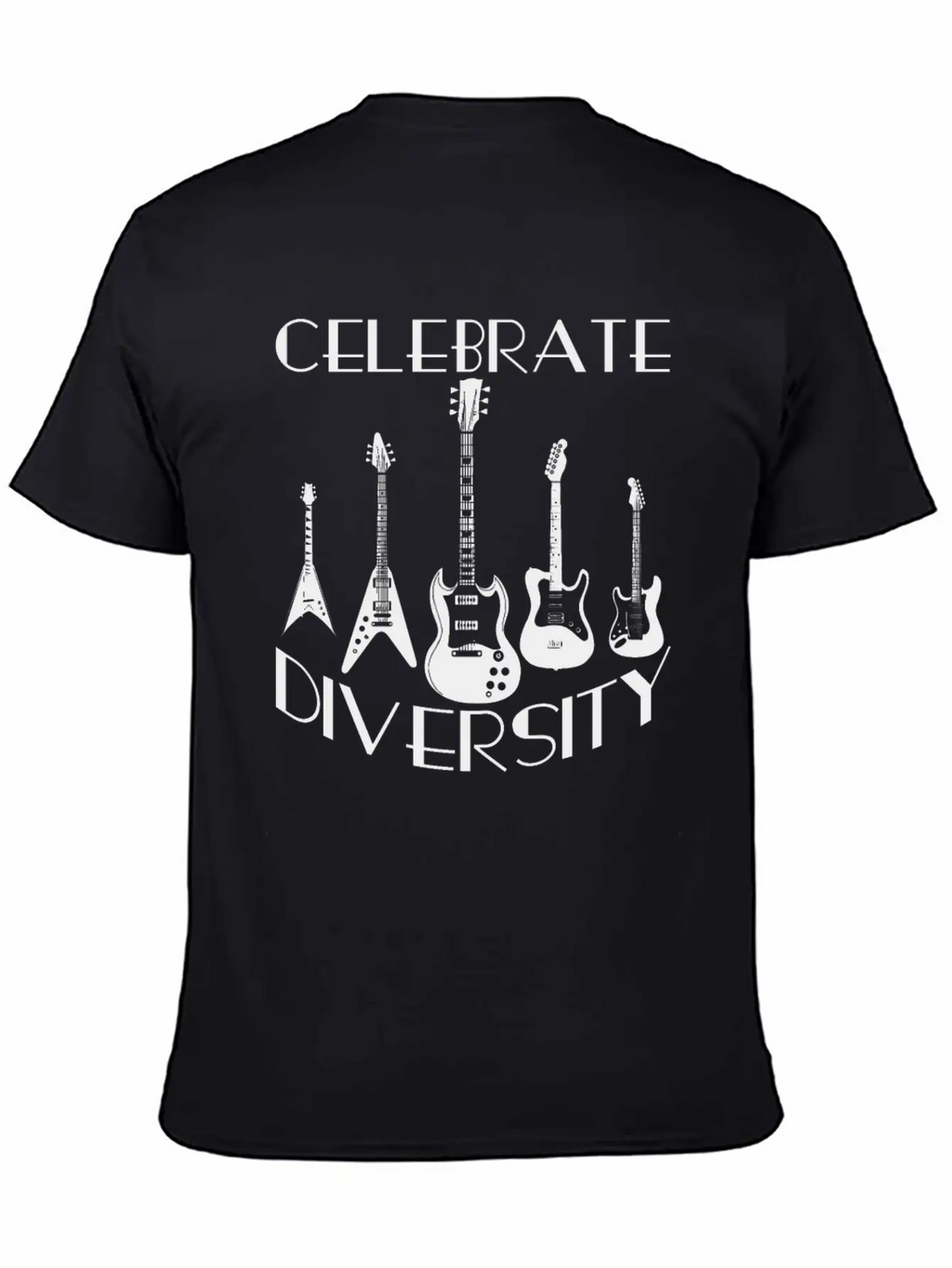 Celebrate Diversity Rock - Electric Guitars Unisex Casual T-Shirt – Clean Design For Daily Comfort