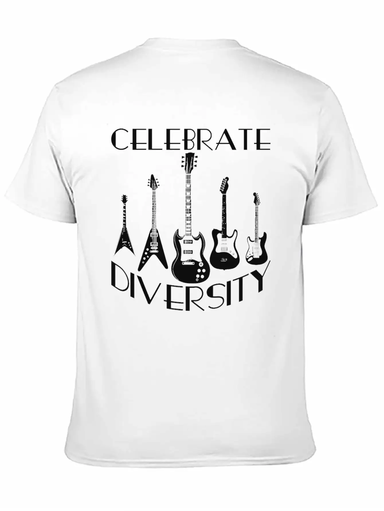 Celebrate Diversity Rock - Electric Guitars Unisex Casual T-Shirt – Clean Design For Daily Comfort