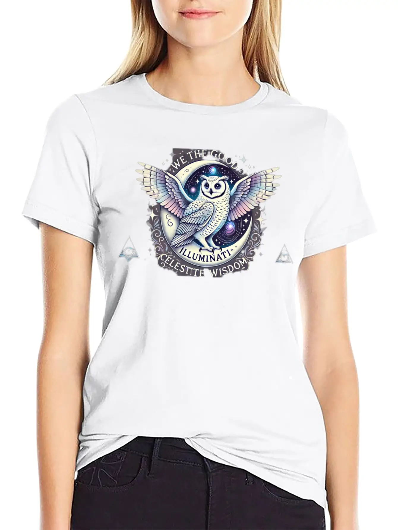 Celestial Wisdom - We The Good Illuminati Unisex Casual T-Shirt – Clean Design For Daily Comfort