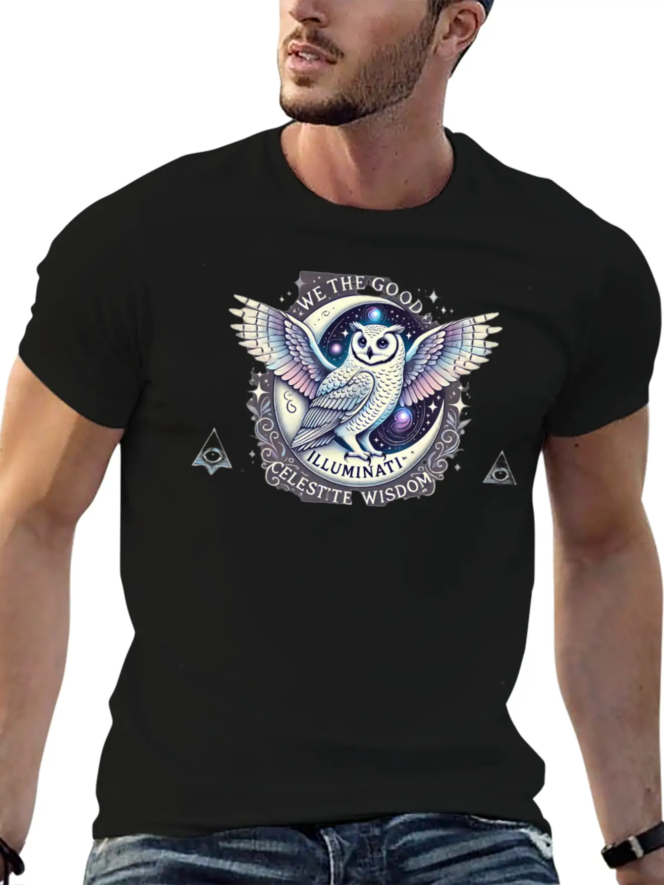 Celestial Wisdom - We The Good Illuminati Unisex Casual T-Shirt – Clean Design For Daily Comfort