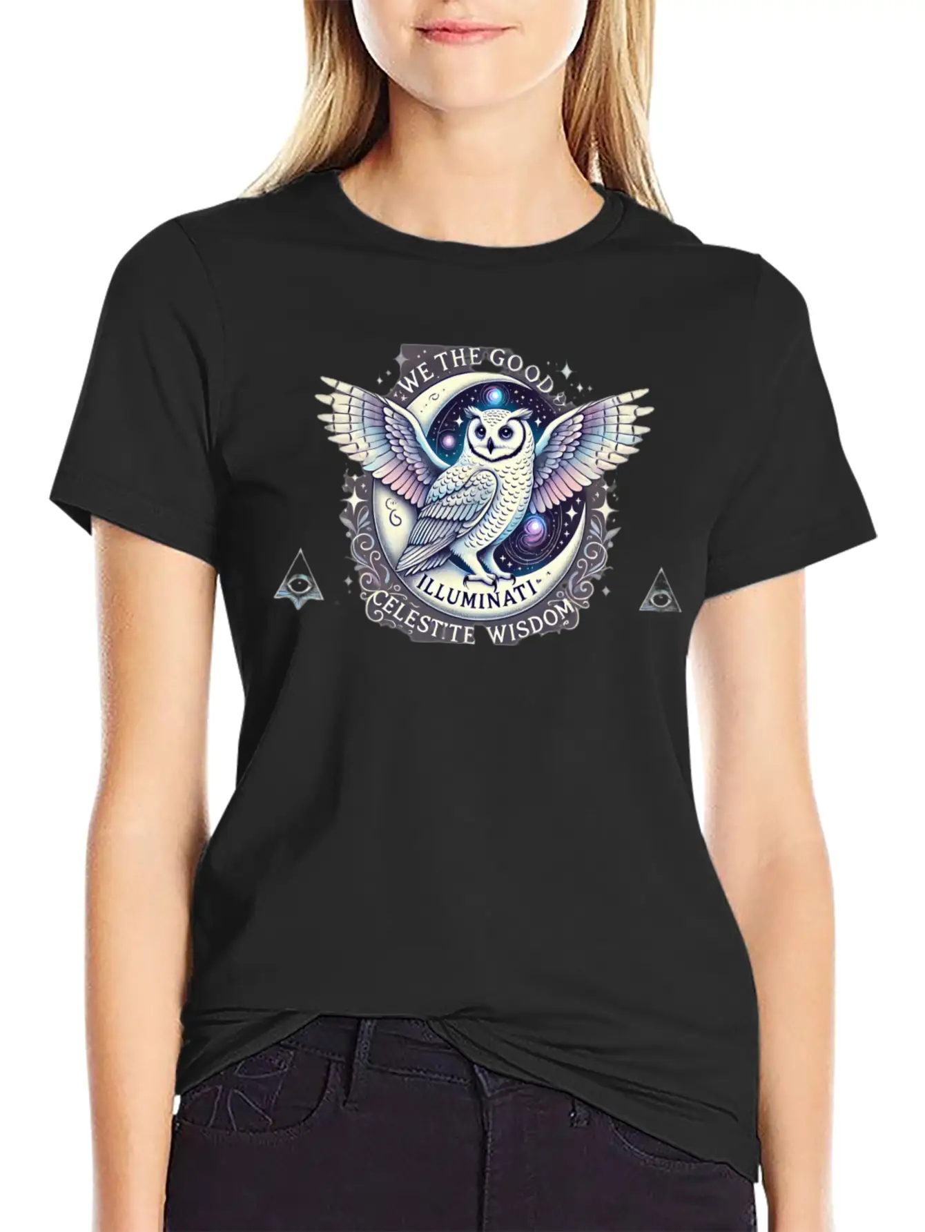 Celestial Wisdom - We The Good Illuminati Unisex Casual T-Shirt – Clean Design For Daily Comfort