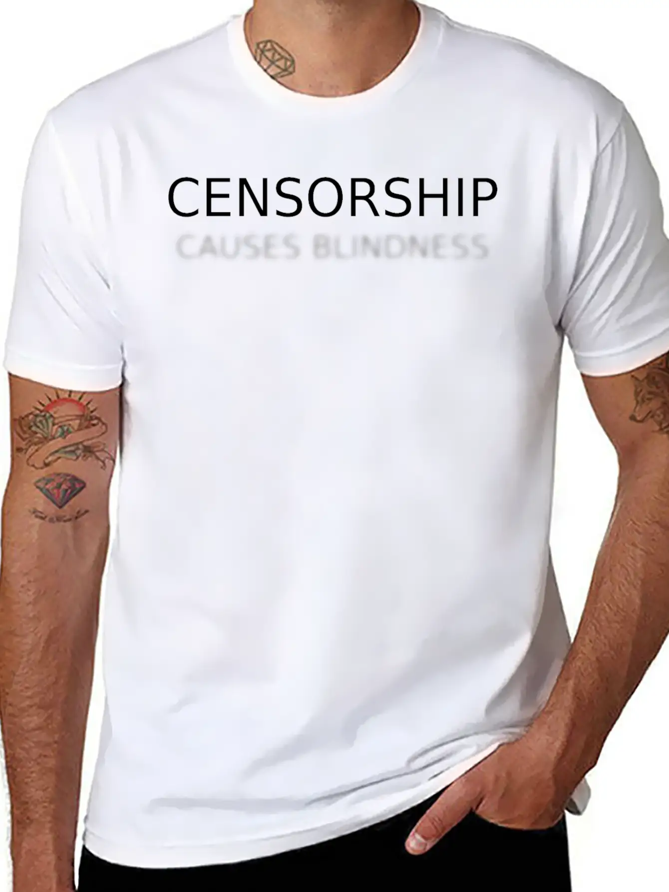 Censorship Causes Blindness Classic Fit Graphic Tee For Daily Comfort – Unisex Cotton Shirt