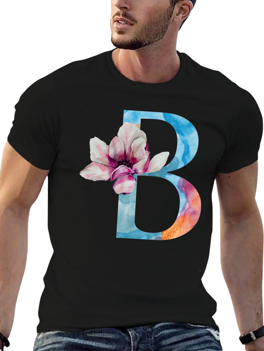 Floral Letter B T-Shirt