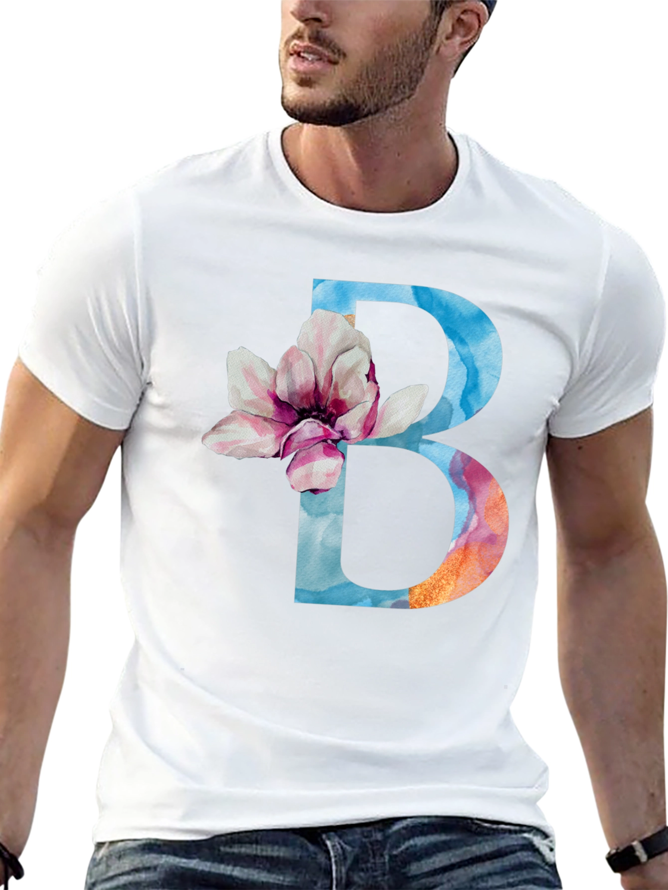 Floral Letter B T-Shirt